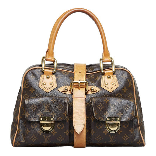 Louis Vuitton Monogram Manhattan GM Handbag Boston Bag Brown