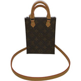 Louis Vuitton Petite Sac Plat Monogram Gold Hardware Shoulder Bag