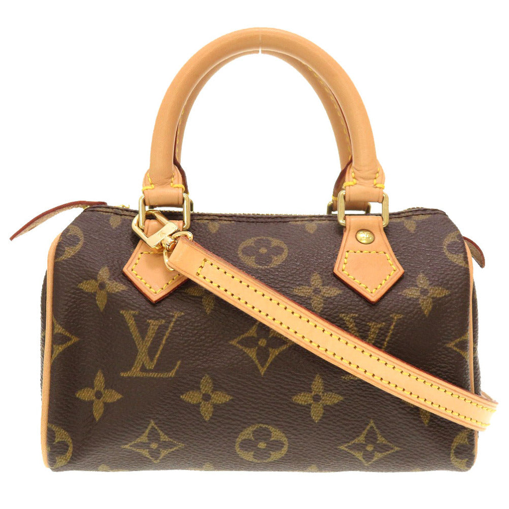 Louis Vuitton Monogram Mini Speedy Handbag Bag Brown