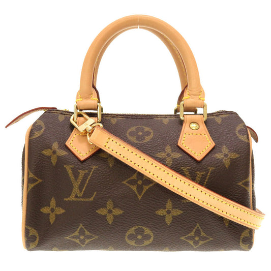 Louis Vuitton Monogram Mini Speedy Handbag Bag Brown