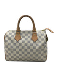 Louis Vuitton Speedy Handbag Damier Azur White