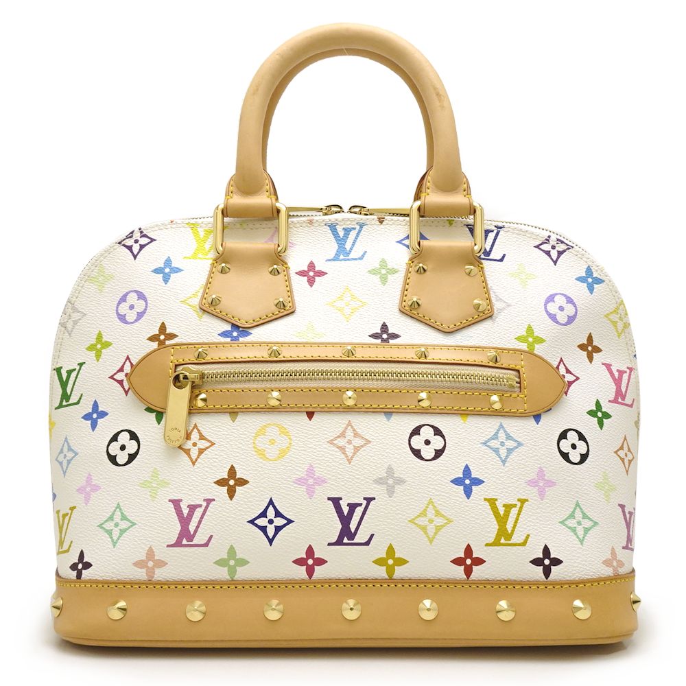 Louis Vuitton Multicolor Alma Bron Handbag White