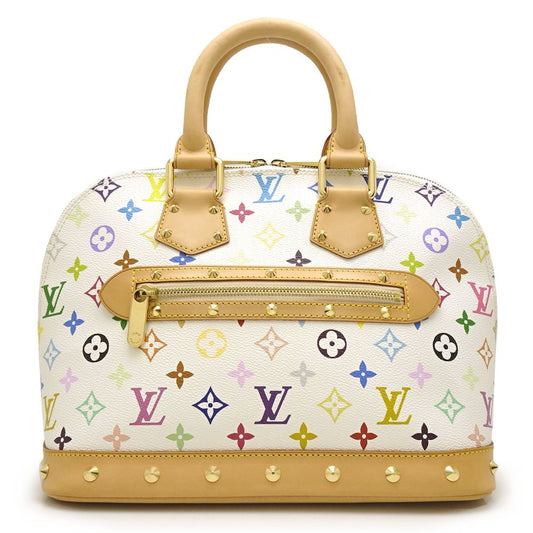 Louis Vuitton Multicolor Alma Bron Handbag White
