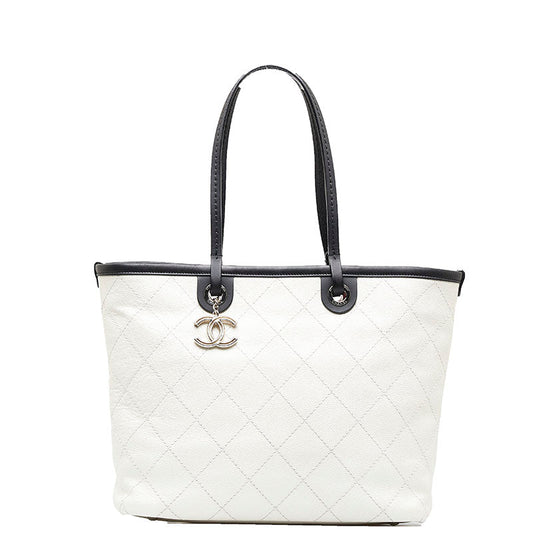 Chanel Coco Mark Tote Bag Shoulder Bag White