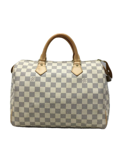 Louis Vuitton Speedy Hand Bag Damier Azur PVC