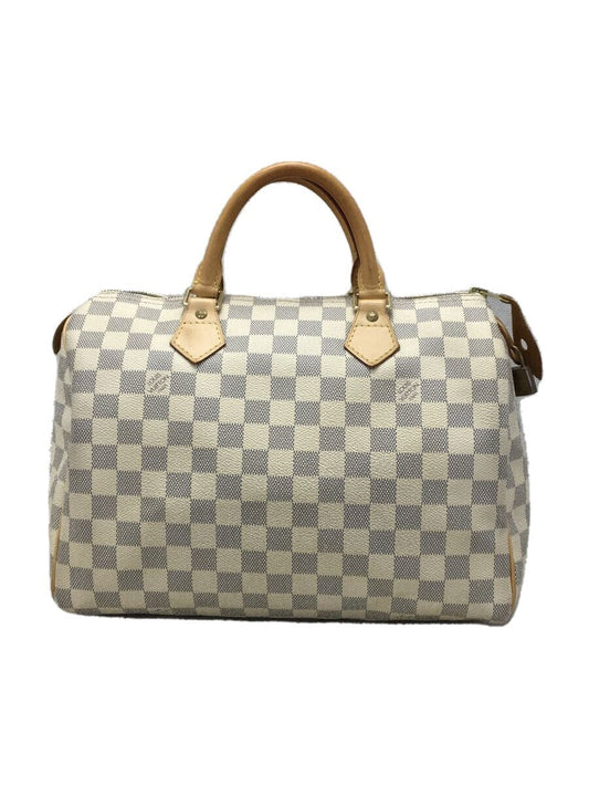 Louis Vuitton Speedy Hand Bag Damier Azur PVC