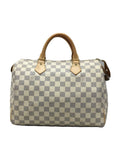Louis Vuitton Speedy Hand Bag Damier Azur PVC