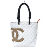 Chanel Cambon Line Medium Tote Bag White
