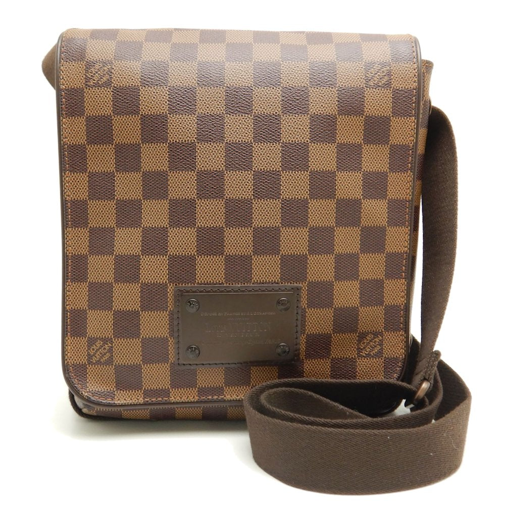 Louis Vuitton Damier Brooklyn PM Ebene Diagonal Shoulder Brown