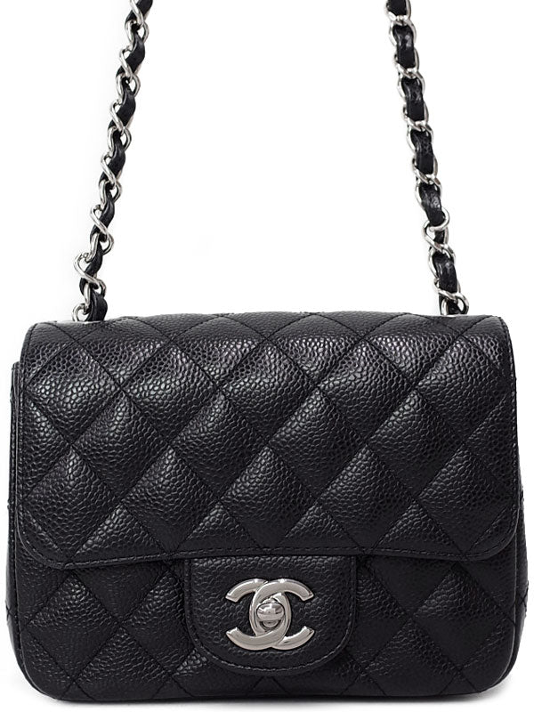 Chanel Mini Matelasse Chain Shoulder Bag Black