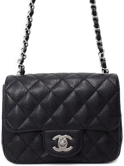 Chanel Mini Matelasse Chain Shoulder Bag Black