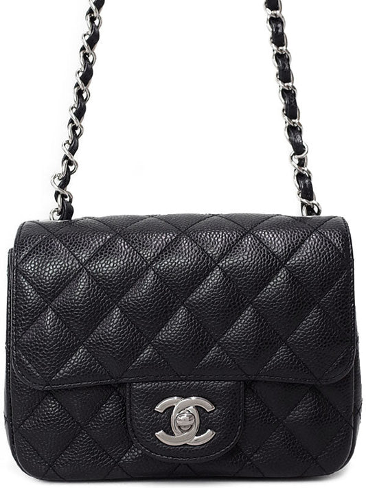 Chanel Mini Matelasse Chain Shoulder Bag Black