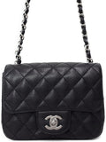 Chanel Mini Matelasse Chain Shoulder Bag Black