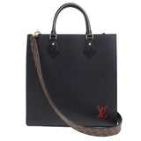 Louis Vuitton Epi Leather Sac Plat PM Diagonal Shoulder Bag Black