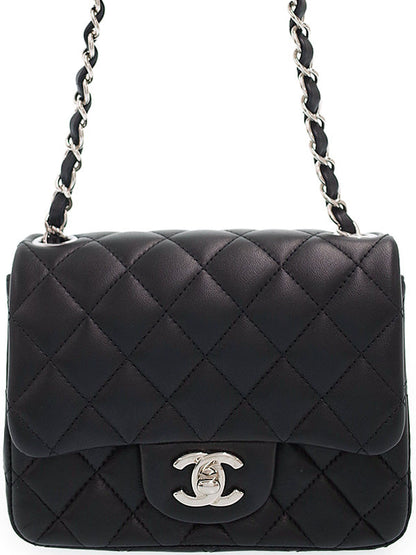 Chanel Mini Matelasse Chain Shoulder Bag Black