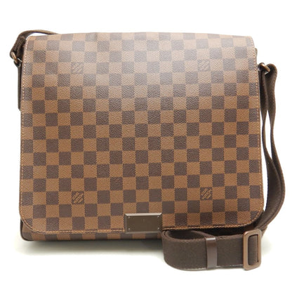 Louis Vuitton Damier Naviglio MM Ebene Diagonal Shoulder Brown