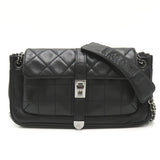 Chanel Chain Shoulder Bag Leather Black
