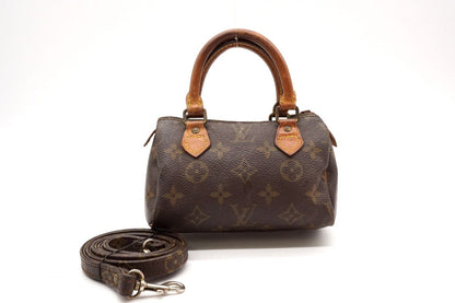 Louis Vuitton Mini Speedy Shoulder bag Monogram Leather Brown