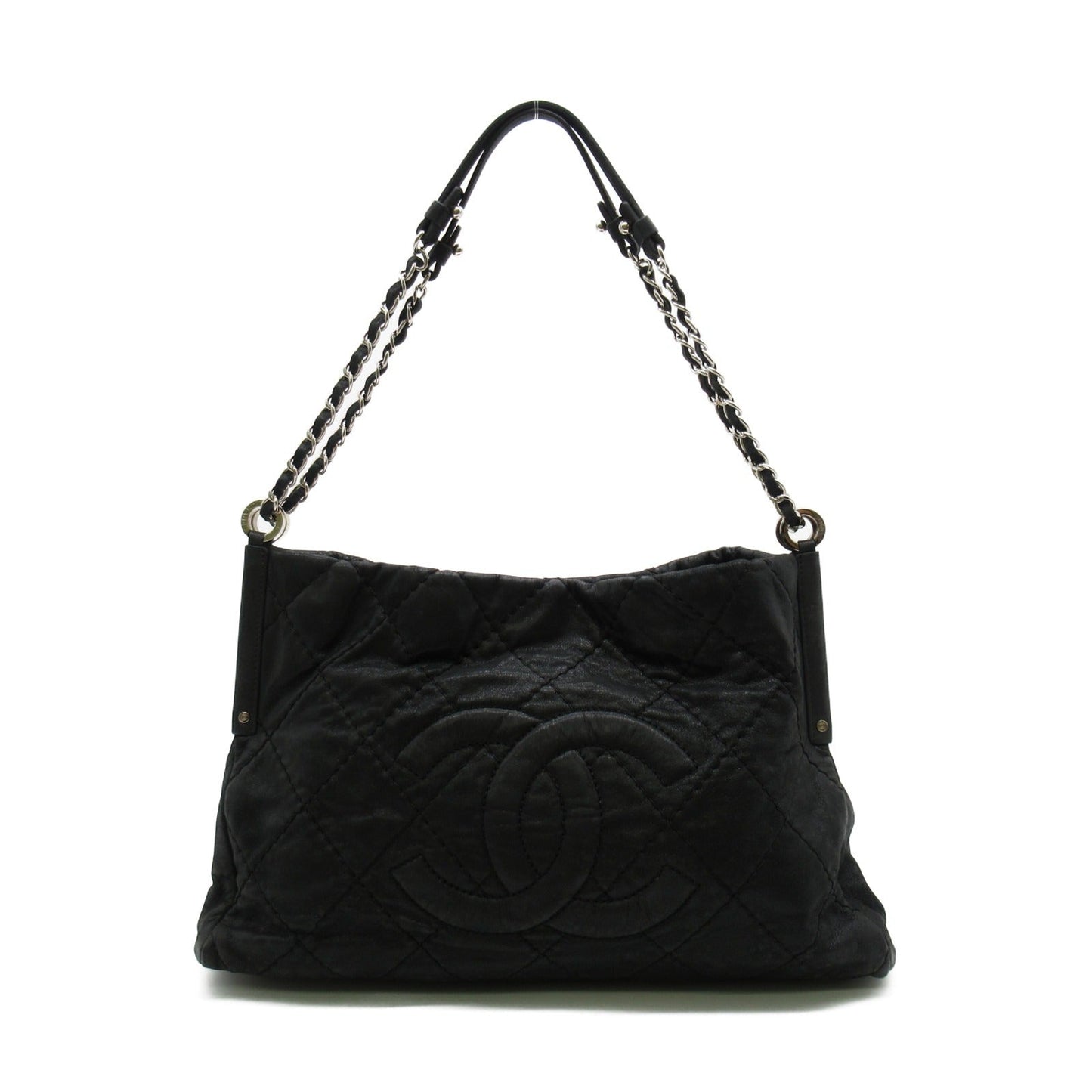 Chanel Shoulder Bag Leather Black