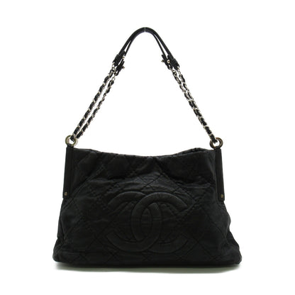 Chanel Shoulder Bag Leather Black