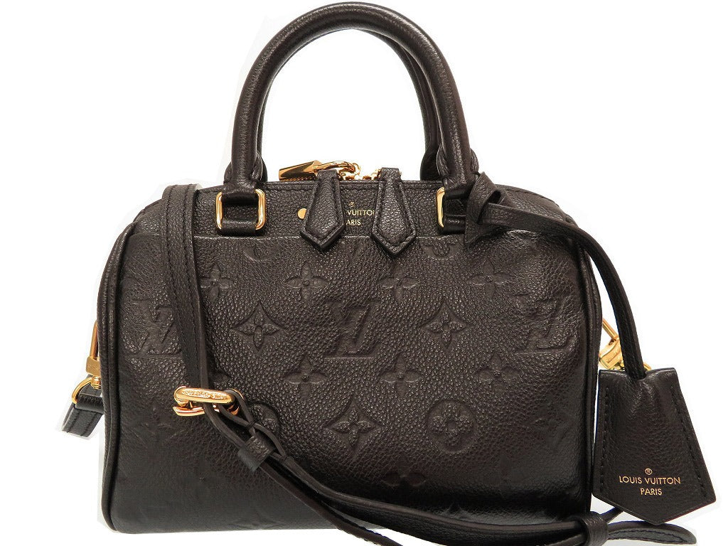 Louis Vuitton Monogram Empreinte Speedy Bandouliere 20 HandBag Black