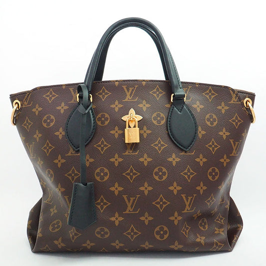 Louis Vuitton Flower Zipped Tote Handbag MM Monogram