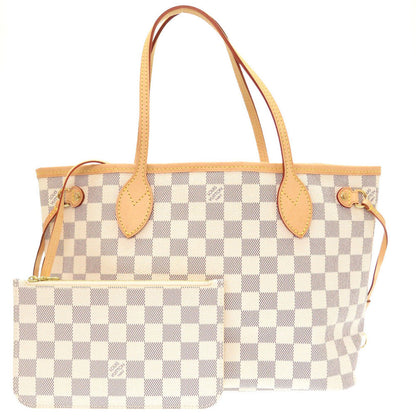 Louis Vuitton Damier Azur New Neverfull PM Tote Bag White