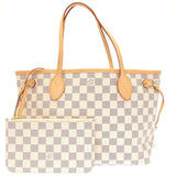 Louis Vuitton Damier Azur New Neverfull PM Tote Bag White