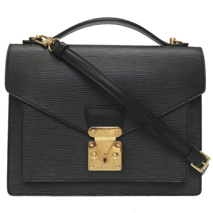 Louis Vuitton Epi Monceau 2way Handbag Black