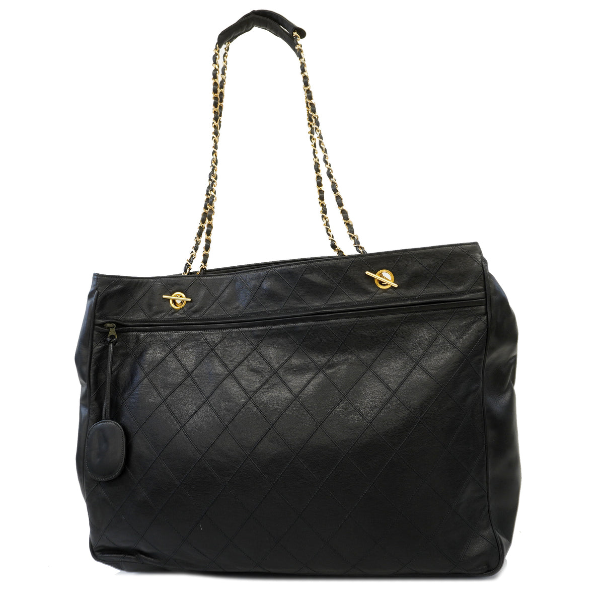 Chanel Chain Shoulder Lambskin Black Gold Metal Fittings