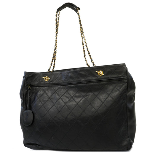 Chanel Chain Shoulder Lambskin Black Gold Metal Fittings