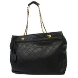 Chanel Chain Shoulder Lambskin Black Gold Metal Fittings