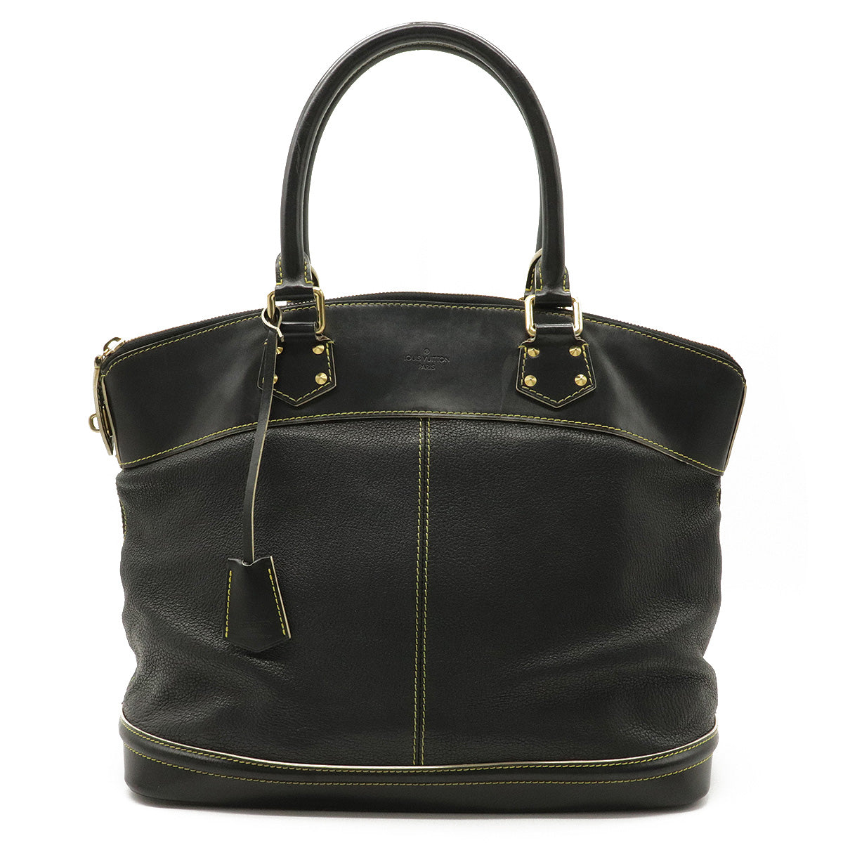 Louis Vuitton Suhari Lockit GM Shoulder Bag Leather Noir Black Black Gold Hardware