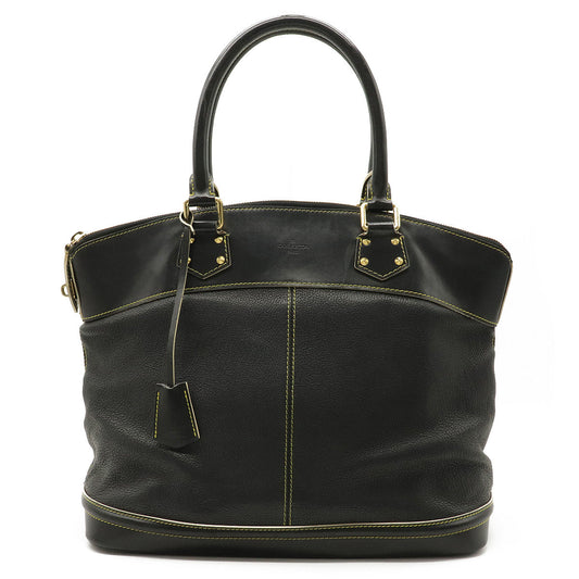 Louis Vuitton Suhari Lockit GM Shoulder Bag Leather Noir Black Black Gold Hardware