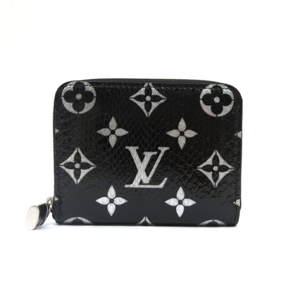 Louis Vuitton Wallet Zippy Coin Purse Exotic Leather Python Black