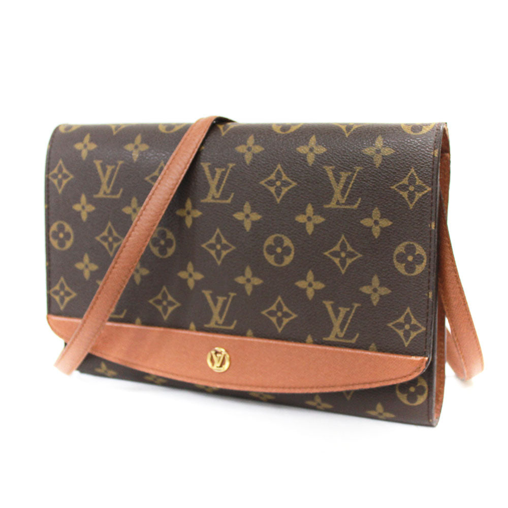 Louis Vuitton Monogram Bordeaux Shoulder Clutch Bag Shoulder Bag Brown