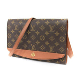 Louis Vuitton Monogram Bordeaux Shoulder Clutch Bag Shoulder Bag Brown