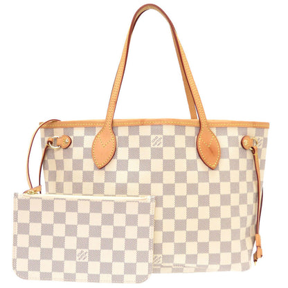 Louis Vuitton Damier Azur Neverfull PM Tote Bag White