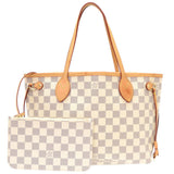 Louis Vuitton Damier Azur Neverfull PM Tote Bag White
