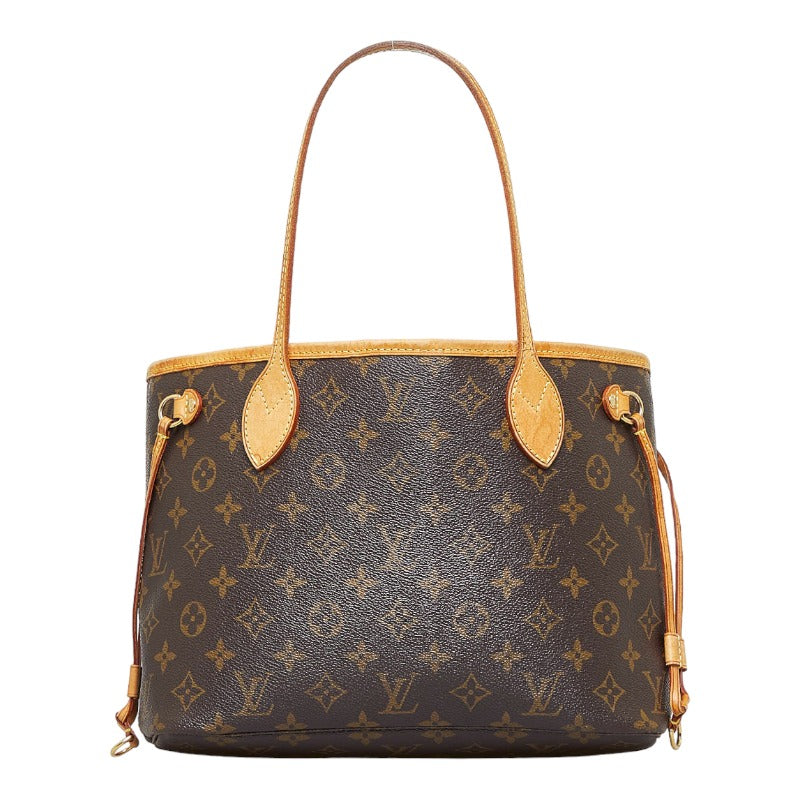 Louis Vuitton Monogram Neverfull PM Handbag Tote Bag Brown