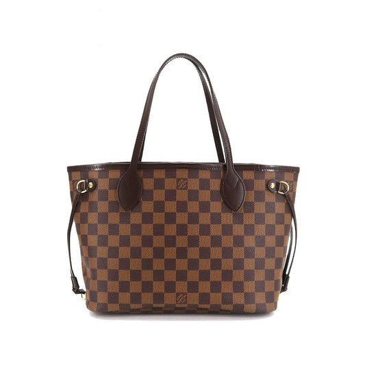 Louis Vuitton Damier Neverfull PM Tote Bag Ebene Brown