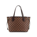 Louis Vuitton Damier Neverfull PM Tote Bag Ebene Brown