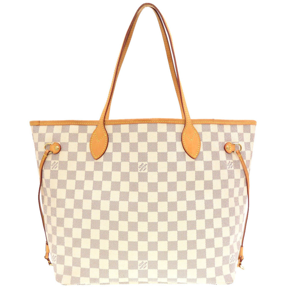 Louis Vuitton Damier Azur Neverfull MM Tote Bag White
