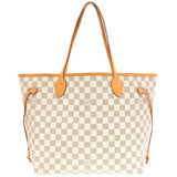 Louis Vuitton Damier Azur Neverfull MM Tote Bag White