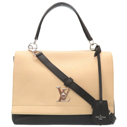 Louis Vuitton Lock Me Cartable Leather Vanilla Noir Black