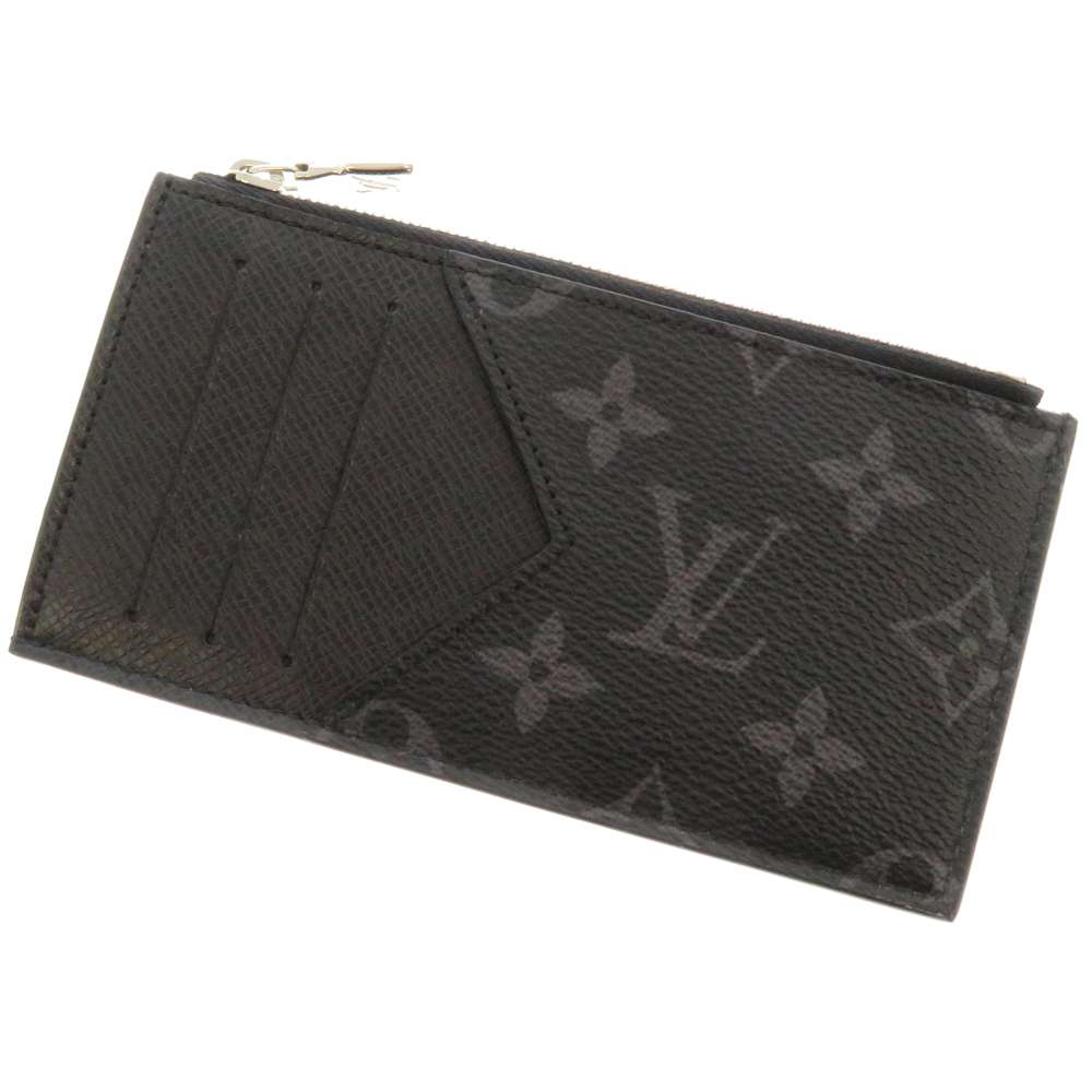 Louis Vuitton Coin Case Monogram Eclipse Coin Card Holder Black