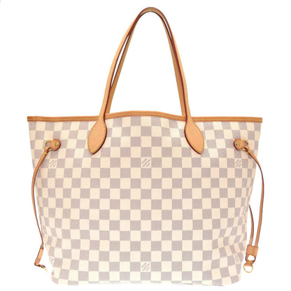 Louis Vuitton Damier Azur Neverfull MM Tote Bag White