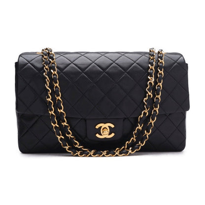 Chanel Matelasse Chain Lambskin Gold Hardware Mini Shoulder Bag Black