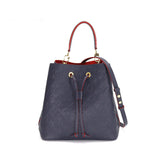 Louis Vuitton Monogram Emplant Neo Noe Shoulder Bag Leather Marine Rouge