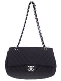 Chanel V Stitch Chain Shoulder Bag Black